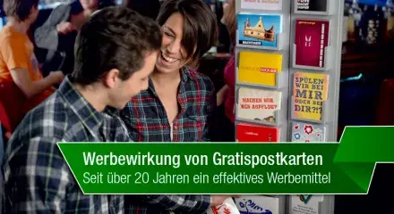Werbewirkung von Gratispostkarten 