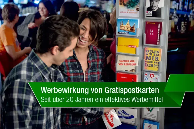 Werbewirkung von Gratispostkarten 