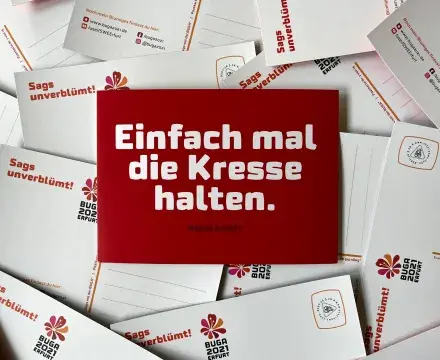 CityCards Werbekampagne der BUGA in Erfurt 2021